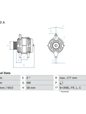 generátor BOSCH 0 986 083 380 Nová Kolekce