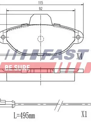 Nakupujte Hned Sada brzdových destiček, kotoučová brzda FAST FT29051