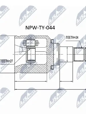 Cenově Výhodný Sada kloubů, hnací hřídel NTY NPW-TY-044