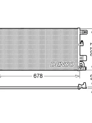 Kondenzátor, klimatizace DENSO DCN02001 Novinka