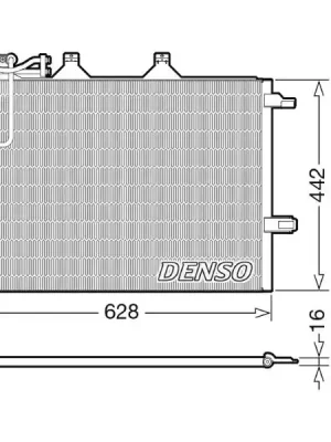 Kondenzátor, klimatizace DENSO DCN17018 Levný