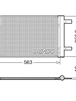 Autentický Kondenzátor, klimatizace DENSO DCN21032