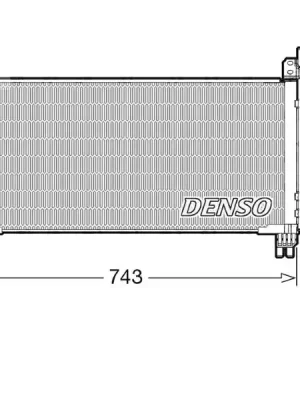 Kondenzátor, klimatizace DENSO DCN51014 Cenová Bomba