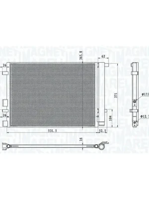 Doprava Zdarma Kondenzátor, klimatizace MAGNETI MARELLI 350203100700
