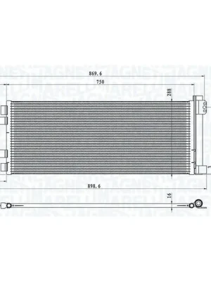 Výhodná Nabídka Kondenzátor, klimatizace MAGNETI MARELLI 350203623000