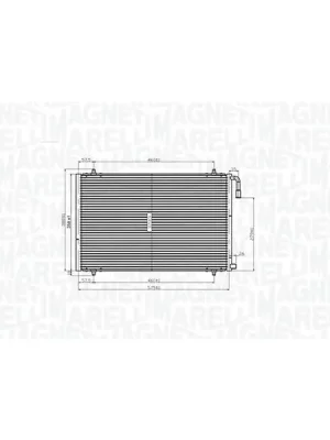 Kondenzátor, klimatizace MAGNETI MARELLI 350203825000 Víkendová Akce