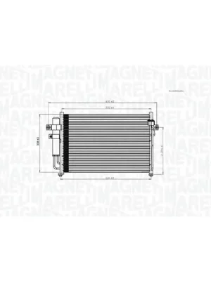 Sezónní Sleva Kondenzátor, klimatizace MAGNETI MARELLI 350203846000