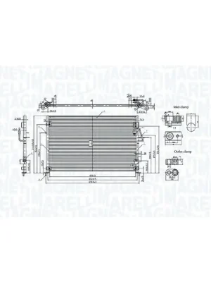 Kondenzátor, klimatizace MAGNETI MARELLI 350203878000 Nejlepší Volba