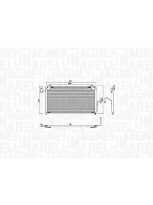 Poslední Šance Kondenzátor, klimatizace MAGNETI MARELLI 350203939000
