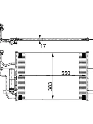Cenově Výhodný Kondenzátor, klimatizace MAHLE AC 386 000S