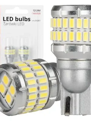 Expresní Doručení LED žárovky CANBUS T15 W16W 48SMD 4SMD 3014 3030 White 12V 24V AMIO-04261