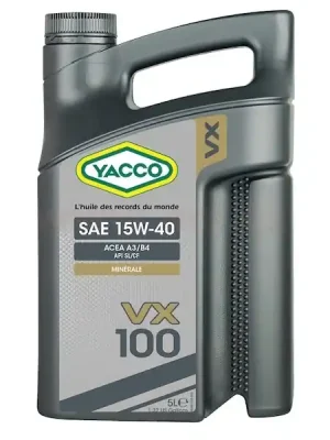 Vrácení Zdarma Motorový olej YACCO VX 100 15W40 5L