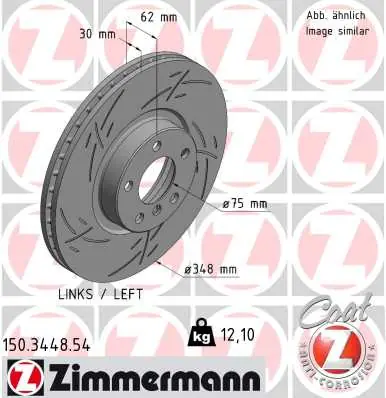 Vrácení Zdarma Brzdový kotouč ZIMMERMANN 150344854
