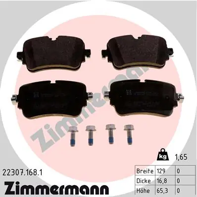 Sada brzdových destiček, kotoučová brzda ZIMMERMANN 223071681 Novinka