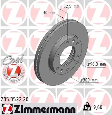 Bezpečná Platba Brzdový kotouč ZIMMERMANN 285352220