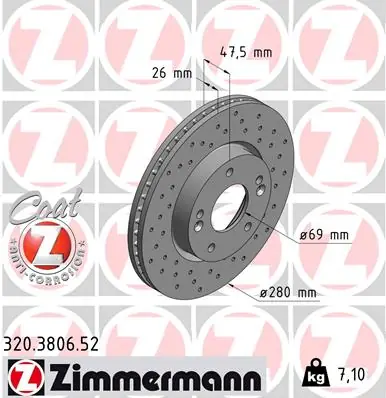 Akční Nabídka Brzdový kotouč ZIMMERMANN 320380652