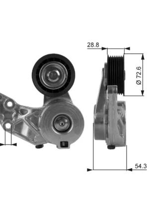 Cenový Hit Napínák, žebrovaný klínový řemen GATES T38208