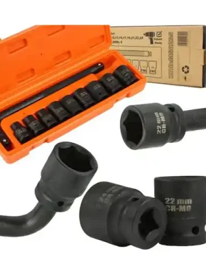 Značkový Nástrčné hlavice 10-24mm, 1/2", sada 10ks, CrMo, 6-hran v kufru BJC