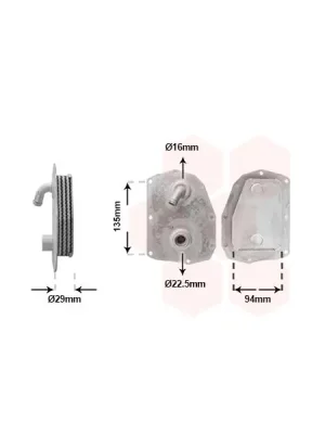 Olejový chladič, motorový olej VAN WEZEL 30013724 Dokud Zásoby Vydrží