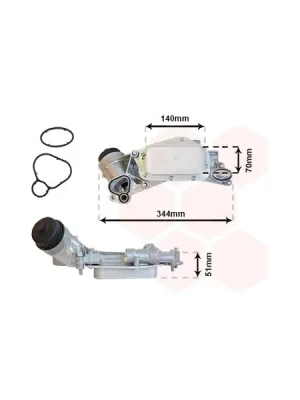 Super Cena Olejový chladič, motorový olej VAN WEZEL 37013684