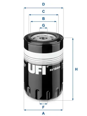Olejový filtr UFI 23.164.03 Novinka