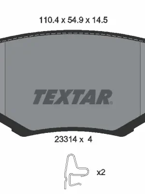 Sada brzdových destiček, kotoučová brzda TEXTAR 2331401 Must-Have