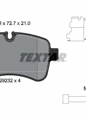 Sada brzdových destiček, kotoučová brzda TEXTAR 2923201 Poslední Šance