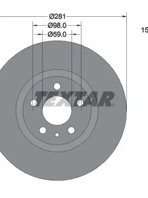 Brzdový kotouč TEXTAR 92096400 Akce