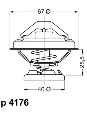 Termostat, chladivo WAHLER 417680D Značkový