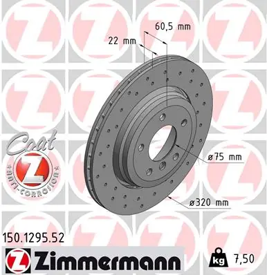 Brzdový kotouč ZIMMERMANN 150129552 Expresní Doručení