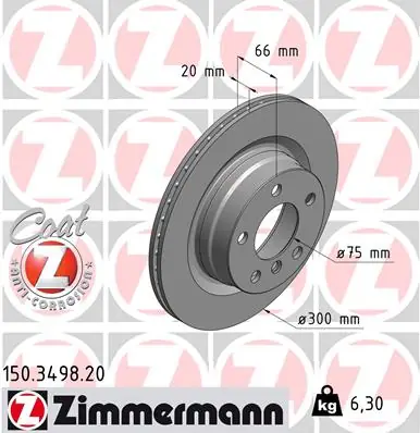 Oblíbený Brzdový kotouč ZIMMERMANN 150349820