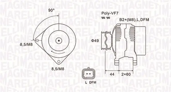 Novinka Generátor MAGNETI MARELLI 063731877010