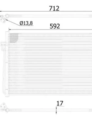 Kondenzátor, klimatizace MAHLE ORIGINAL AC 344 000S Odeslání Ihned