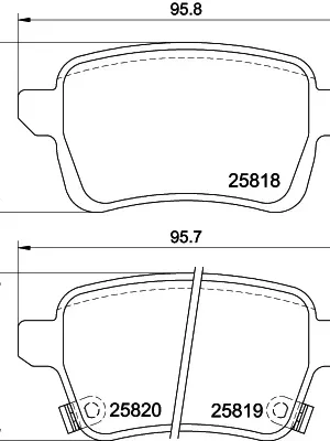 Sada brzdových destiček, kotoučová brzda HELLA 8DB 355 036-431 Doprava Zdarma