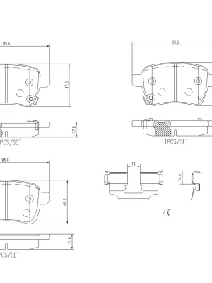 Nejlepší Cena Sada brzdových destiček, kotoučová brzda BREMBO P23190