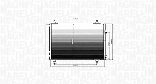 Kondenzátor, klimatizace MAGNETI MARELLI 350203820000 Nejlepší Volba