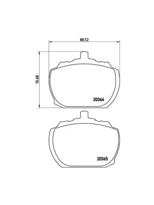 Sada brzdových destiček, kotoučová brzda BREMBO P 24 004 Levný