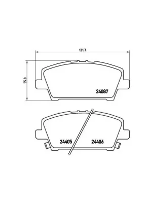 Sada brzdových destiček, kotoučová brzda BREMBO P 28 037 Kup Teď