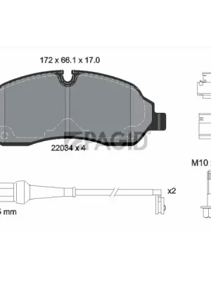 Sada brzdových destiček, kotoučová brzda PAGID T2395N Akční Cena