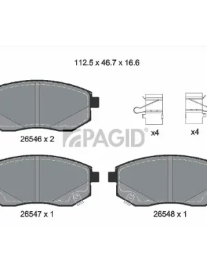 Akce Sada brzdových destiček, kotoučová brzda PAGID T4276N