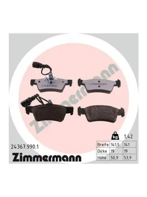 Nejlepší Volba Sada brzdových destiček, kotoučová brzda ZIMMERMANN 24367.990.1