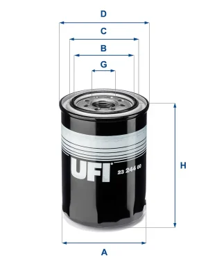 Olejový filtr UFI 2324400 Vrácení Zdarma
