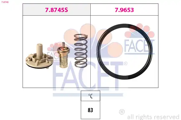 Cenově Výhodný Termostat, chladivo FACET 78745