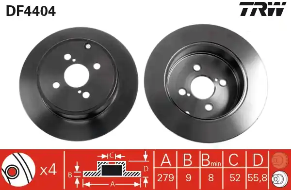 Brzdový kotouč TRW DF4404 Výhodná Nabídka