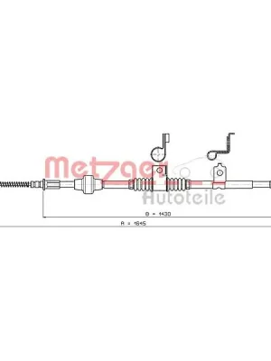 Tažné lanko, parkovací brzda METZGER 17.2294 Odeslání Ihned