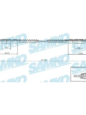 Novinka Tažné lanko, parkovací brzda SAMKO C1256B