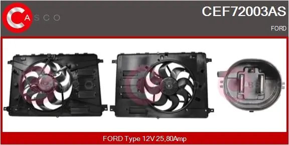 Omezená Nabídka Elektromotor, větrák chladiče CASCO CEF72003AS