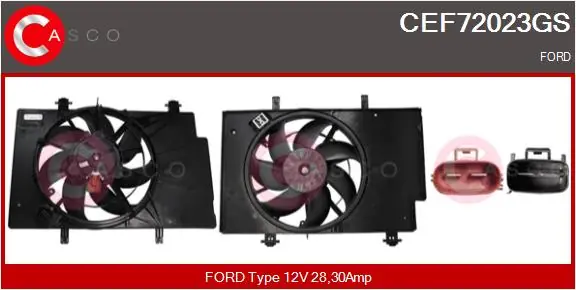 Elektromotor, větrák chladiče CASCO CEF72023GS Originální