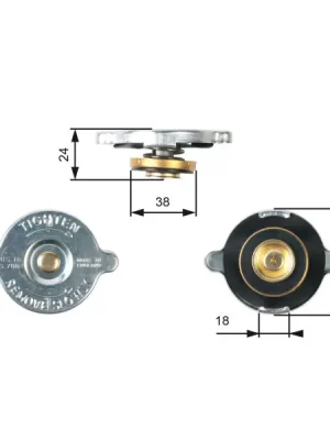 Originální Uzavírací víčko, chladič GATES RC111