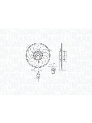 Větrák, chlazení motoru MAGNETI MARELLI 069422860010 Levný